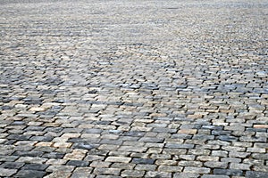 Cobblestone pavement