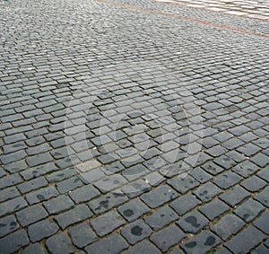 Cobblestone pavement