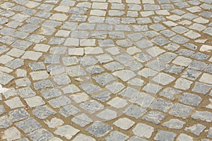 Cobblestone pavement