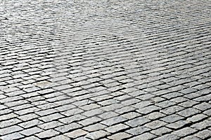 Cobblestone pavement