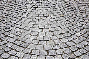 Cobblestone pavement photo