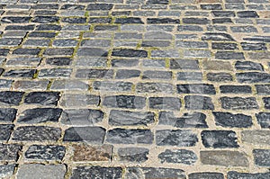 Cobblestone pavement background