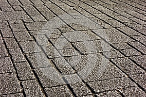 Cobblestone pavement sidewalk