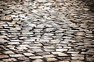 Cobblestone road