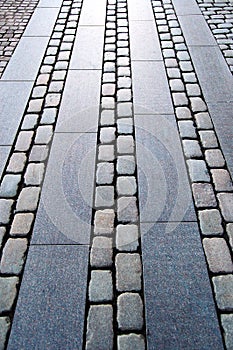 Cobblestone Sidewalk in Aarhus