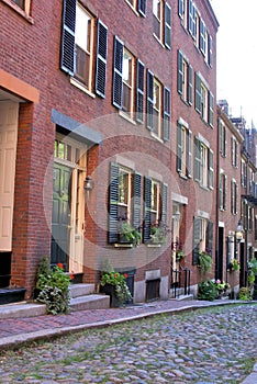 Cobblestone street in boston