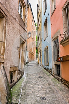 Cobblestone street in Luxembourg