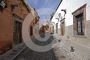 Cobblestone Street in Mexico