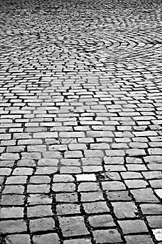 Cobblestones pavement