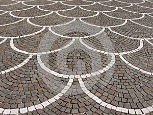 Cobblestones pavement