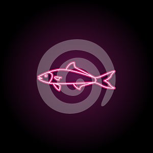 Cobia neon icon. Simple thin line, outline vector of fish icons for ui and ux, website or mobile application