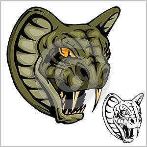 Cobra Head Mascot - vector illustration