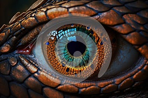 cobra snake eye closeup Generative AI