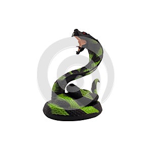 Isolated cobra snake toy.