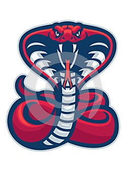 Cobra snake mascot ready to attack