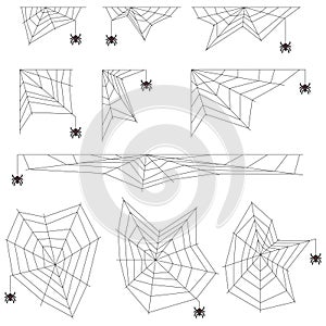 Cobweb spider cobwebs realistic. A spider weaves a spider web.