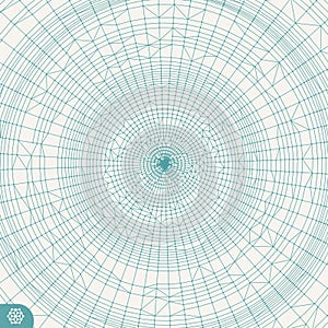 Cobweb or spider web. Network abstract background. Connection Structure. 3D technology style. Wireframe vector illustration