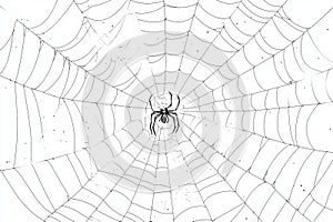 Cobweb on white background. Modern cobweb background
