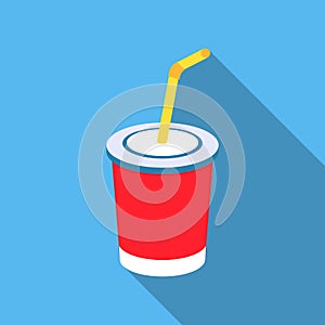 Coca-Cola vector icon in flat style for web