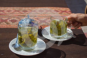 Coca leaves tea known as