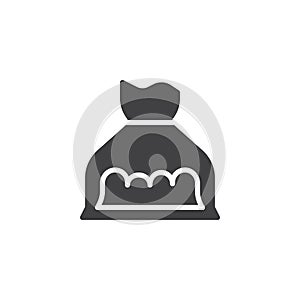 Cocaine bag vector icon