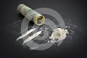 Cocaine drug addiction
