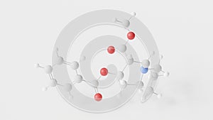 cocaine molecule 3d, molecular structure, ball and stick model, structural chemical formula cns stimulant