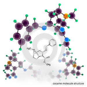 Cocaine molecule structure
