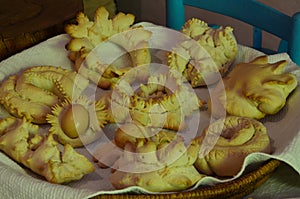 The Coccoeddas, a tipical Sardinian Bread, Sardinia