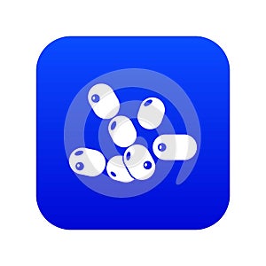 Coccus bacilli icon blue vector