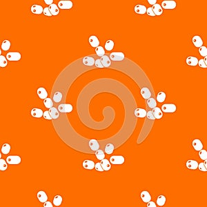 Coccus bacilli pattern vector orange