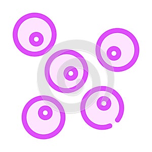 Coccus bacteria color icon vector isolated illustration
