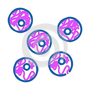 coccus bacteria icon doodle illustration