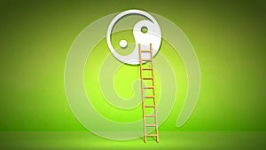 Coceptual image with ladder