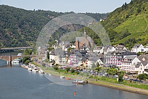 Cochem along river Moselle in Germany