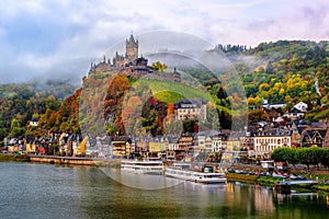 Cochem, a beautiful historical town on romantic Moselle river, Germany photo