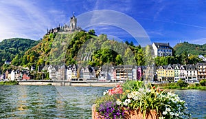 Cochem - beautiful medieval town in Germany, famous Rhein river photo