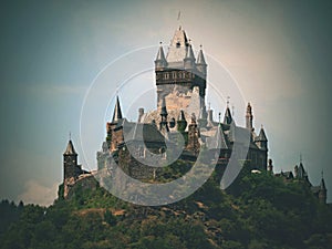 Cochem Castle an 11th-century castle perched on a hill with rich dÃ©cor and panoramic views.Germany