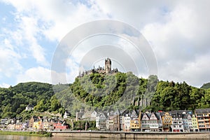 Cochem with the Cochem Imperial Castle (Reichsburg), Germany.