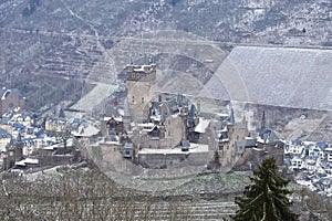 Cochem, Germany - 02 09 2021: Reichsburg in winter