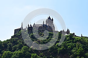 Cochem, Germany - 06 17 2021: Reichsburg above Cochem