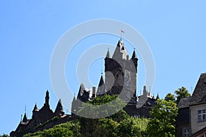 Cochem, Germany - 06 23 2022: Reichsburg above the Mosel
