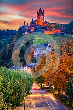 Cochem, Germany - Medieval town on Moselle River, Rhineland land