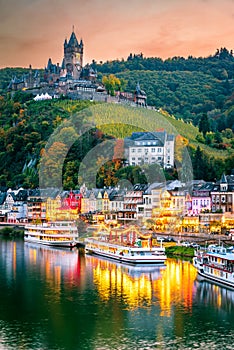 Cochem, Germany - Travel landscape on Moselle River, Rhineland