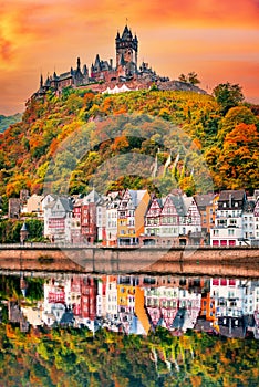 Cochem, Germany - Travel landscape on Moselle River, Rhineland