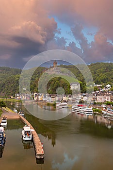 Cochem with Reichsburg castle, Germany