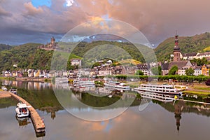 Cochem with Reichsburg castle, Germany