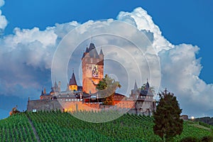 Cochem with Reichsburg castle, Germany