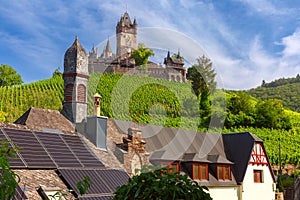 Cochem with Reichsburg castle, Germany