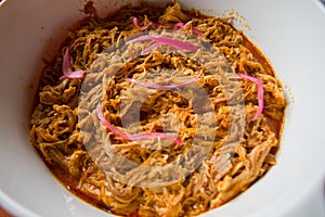 Cochinita dish from Yucatan Mexico